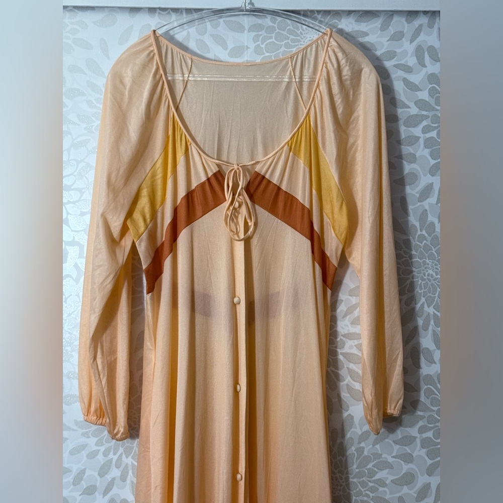 SET Vintage Gossard Artemis 70s Women’s L ROBE + SLIP Set Lingerie Nightie Dress - Picture 5 of 12